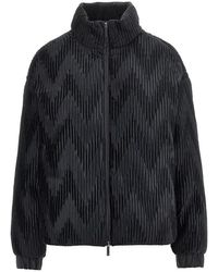 Emporio Armani - Velvet Down Jacket - Lyst