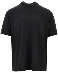 Emporio Armani - Wool Jersey T-Shirt - Lyst