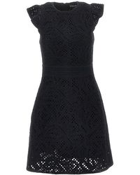 Emporio Armani - Cornely Embroidered Fabric Mini Dress - Lyst