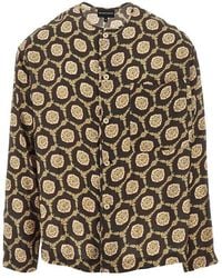 Emporio Armani - Printed Viscose Shirt Jacket - Lyst