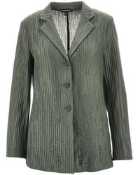 Emporio Armani - Textured Taffetà Single-Breasted Jacket - Lyst
