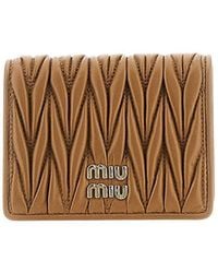 Miu Miu - Matelassé Nappa Leather Bi-Fold Wallet - Lyst