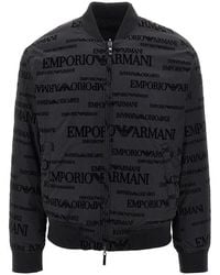 Emporio Armani - Reversible Padded Bomber Jacket - Lyst
