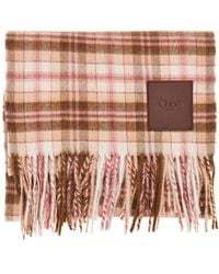 Chloé - Check Cashmere Scarf - Lyst