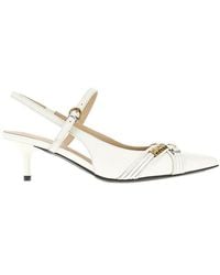 Pinko - Nappa Leather Slingback Pumps With Charms - Lyst