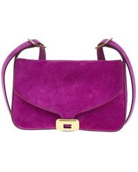 Balenciaga - Suede Leather Medium 'Clicca' Shoulder Bag - Lyst