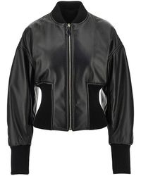 Alaïa - Leather Cinched Bomber Jacket - Lyst