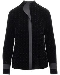 Emporio Armani - Lurex Polka-Dot Velvet Shirt - Lyst