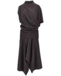 Lemaire - 'Twisted' Wool-Blend Jersey Dress - Lyst