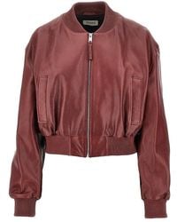 Arma - 'Hannan' Leather Bomber Jacket - Lyst