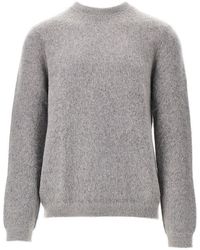 Emporio Armani - Mohair Blend Crewneck Sweater - Lyst