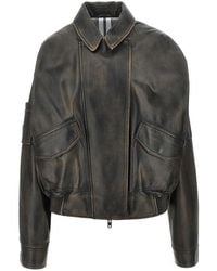 S.W.O.R.D - Nappa Leather Oversized Bomber Jacket - Lyst