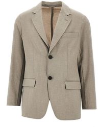 Emporio Armani - Technical Seersucker Single-Breasted Jacket - Lyst