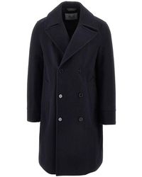 Paltò - 'Achille' 2L Felt Double-Breasted Coat - Lyst
