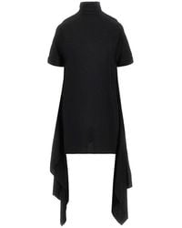 Alaïa - Viscose Asymmetrical Mini Dress - Lyst
