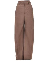 Lemaire - Blend Tropical Wool Baggy Pants - Lyst