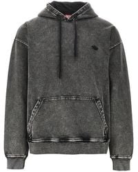 DIESEL - -Boxt-Hood-Den' Hoodie - Lyst