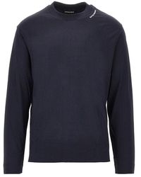 Emporio Armani - Stretch Jersey T-Shirt With Logo Embroidery - Lyst