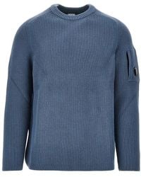 C.P. Company - Knitted Sweater With Nfc Lens - Lyst