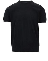 Drumohr - Short-Sleeved Cotton Sweater - Lyst