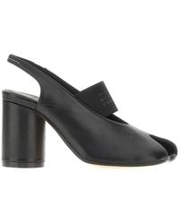 MM6 by Maison Margiela - Leather Anatomic Numeric Slingback Pumps 38 - Lyst