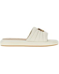 Pinko - 'Love Birds' Nappa Leather Slides - Lyst
