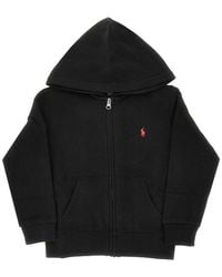Ralph Lauren - Full-Zip Hoodie With Logo Embroidery Kids - Lyst