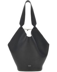 KHAITE - Small Leather 'Lotus' Tote Bag - Lyst