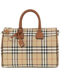 Burberry - Medium Check Bowling Bag - Lyst