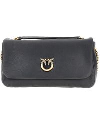 Pinko - Large Click Soft Horizontal Leather Bag - Lyst