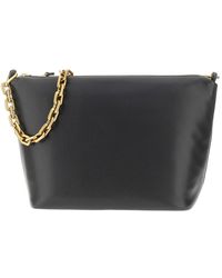 Emporio Armani - Nappa Leather Medium Hobo Bag With Chain - Lyst