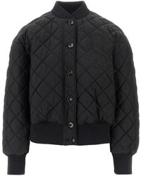 Jil Sander - Diamond-Quilted Twill Padded Bomber Jacket - Lyst
