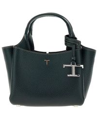 Tod's - Grained Leather Mini Shopping Bag - Lyst