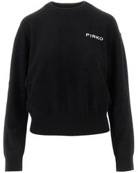 Pinko - Wool And Cashmere Sweater With Logo - Lyst