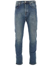 Incotex - Stretch Denim Tapered Fit Jeans - Lyst