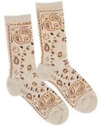 Alanui - Cotton-Blend Socks With Bandana Motif - Lyst