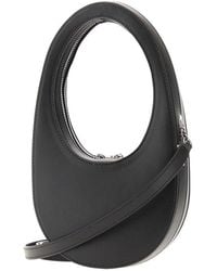 【Coperni】 Swipe croc-effectレザーショルダーバッグ Coperni Xl Swipe Crocodile-effect Shoulder Bag In Black