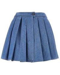 Emporio Armani - Check Print Satin Skorts - Lyst