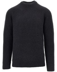 Laneus - Alpaca-Wool Blend Crewneck Sweater - Lyst