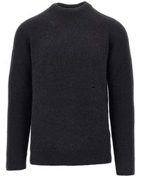 Laneus - Alpaca-Wool Blend Crewneck Sweater - Lyst
