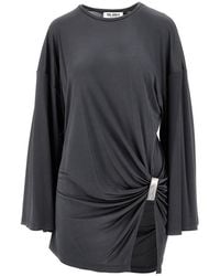 The Attico - Draped Viscose Mini Dress - Lyst