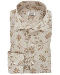 Borriello - Striped Cotton And Linen Tailored Shirt - Lyst