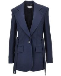 Stella McCartney - Single-Breasted Jacket With Press-Studs Belt - Lyst