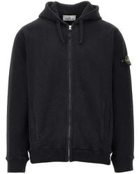 Stone Island - Cotton French Terry Hoodie - Lyst