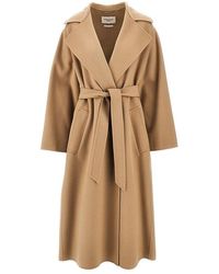 Weekend by Maxmara - Midi Cloth Coat With Belt - Lyst