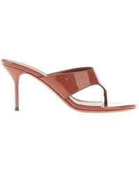 Paris Texas - 'Lidia' Patent-Leather Thong Mules - Lyst