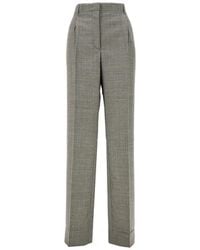 Prada - Wool Grisaille Pants - Lyst