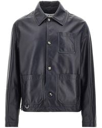 Loewe - Nappa Leather And Nylon Workwear Jacket - Lyst