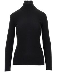 Max Mara - Wool Jersey Turtleneck Top - Lyst