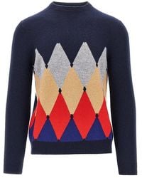 Ballantyne - Cashmere Lozenge Sweater - Lyst